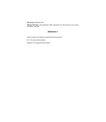 API Spec 7NRV (R2012) Addendum 1
