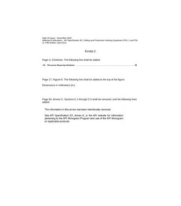 API Spec 8C Errata 2
