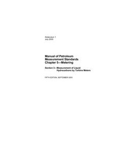 API MPMS Chapter 5.3 Addendum 1