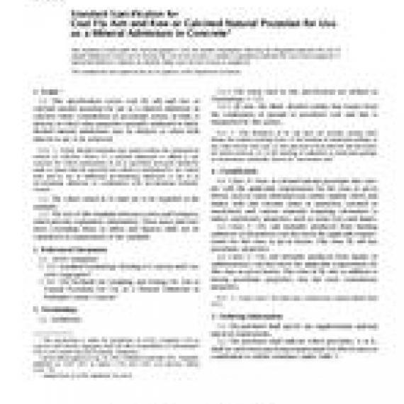 ASTM C618-01