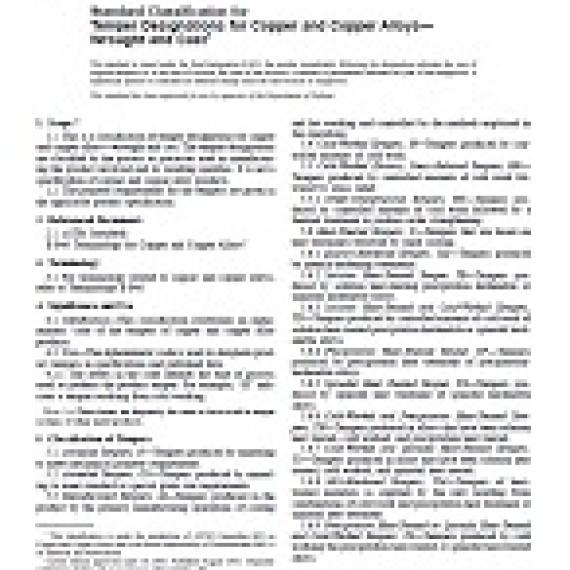 ASTM B601-01