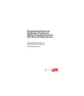 API RP T-2 (R2013)