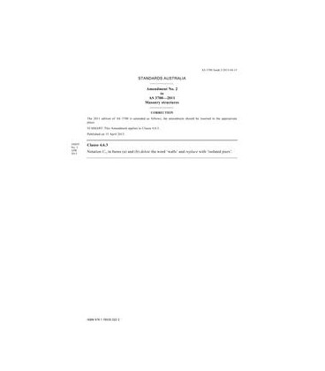 AS 3700-2011 Amd 2:2015                        [ Superseded ]