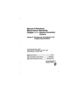 API MPMS Chapter 11.1-Volume X