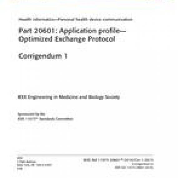 IEEE 11073-20601-2014/Cor 1-2015