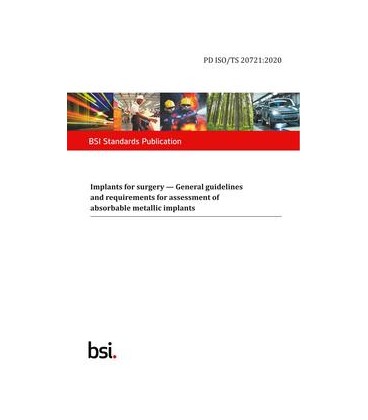 BS PD ISO/TS 20721:2020