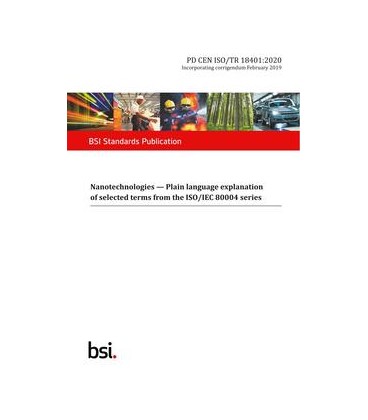 BS PD CEN ISO/TR 18401:2020
