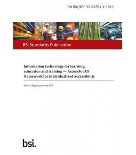 BS PD ISO/IEC TS 24751-4:2019