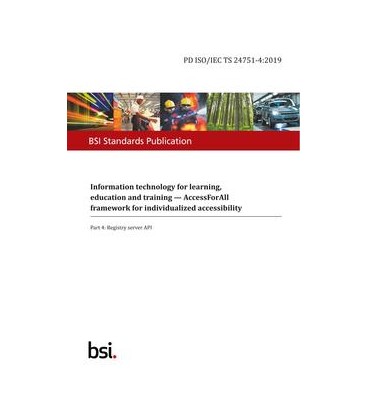 BS PD ISO/IEC TS 24751-4:2019