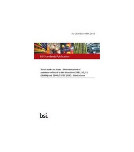BS PD CEN/TR 10364:2018