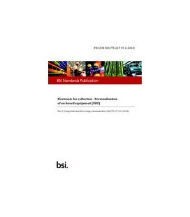 BS PD CEN ISO/TS 21719-2:2018