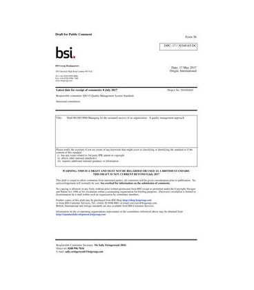 BS ISO/DIS 9004.1:2017