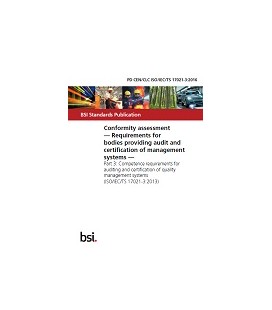BS PD CEN/CLC ISO/IEC TS 17021-3:2016