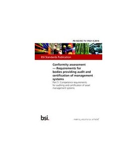 BS PD ISO/IEC TS 17021-5:2014