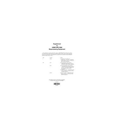ASME BPE-2009 Supplement