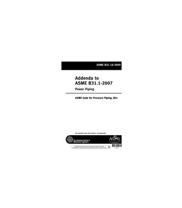 ASME B31.1b-2009