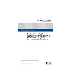 BS DD CEN ISO/TS 17575-1:2010