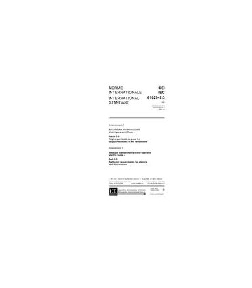 IEC 61029-2-3 Amd.1 Ed. 1.0 b:2001