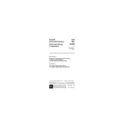 IEC 61204 Amd.1 Ed. 1.0 b:2001