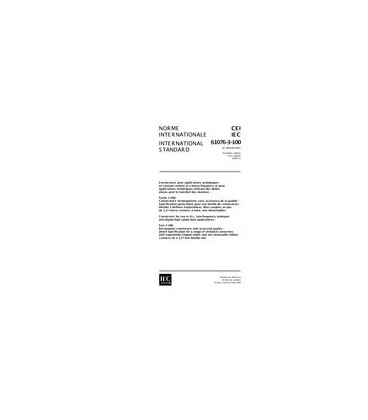 IEC 61076-3-100 Ed. 1.0 b:1999
