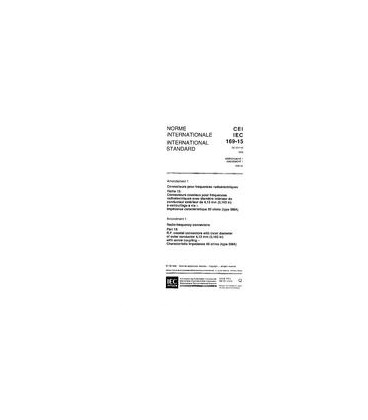 IEC 60169-15 Amd.1 Ed. 1.0 b:1996