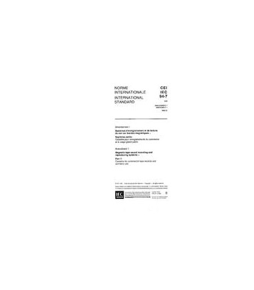 IEC 60094-7 Amd.1 Ed. 1.0 b:1996