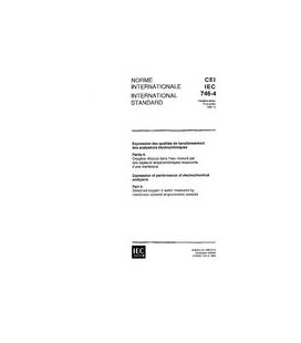 IEC 60746-4 Ed. 1.0 b:1992