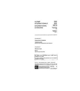 IEC 60127-3 Amd.1 Ed. 2.0 b:1991