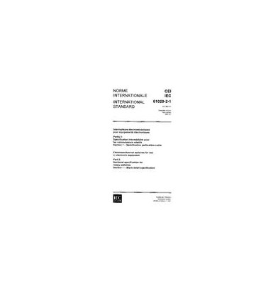 IEC 61020-2-1 Ed. 1.0 b:1991