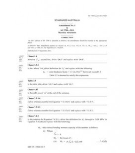 AS 3700-2011 AMDT 1                        [ Superseded ]