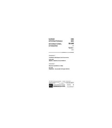IEC 60092-305 Amd.1 Ed. 3.0 b:1989