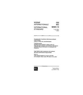 IEC 60581-13 Ed. 1.0 b:1988