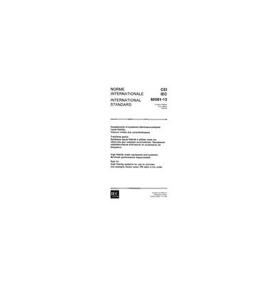 IEC 60581-13 Ed. 1.0 b:1988