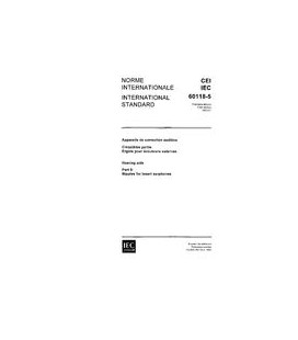 IEC 60118-5 Ed. 1.0 b:1983