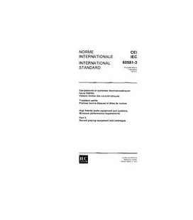IEC 60581-3 Ed. 1.0 b:1978