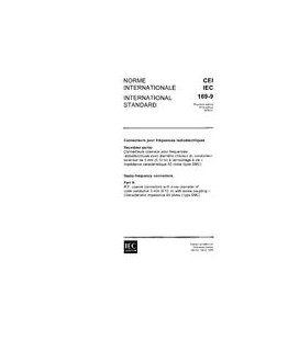 IEC 60169-9 Ed. 1.0 b:1978