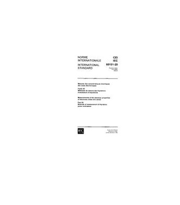 IEC 60151-20 Ed. 1.0 b:1969