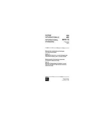 IEC 60151-13 Ed. 1.0 b:1966
