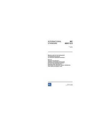 IEC 60917-2-3 Ed. 1.0 en:2006