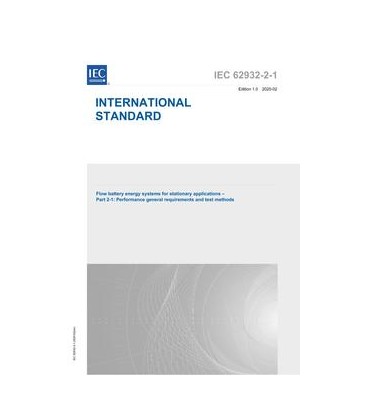 IEC 62932-2-1 Ed. 1.0 en:2020