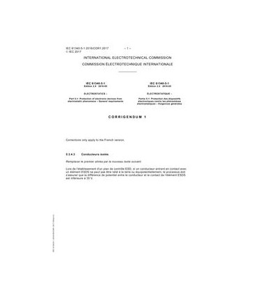 IEC 61340-5-1 Cor.1 Ed. 2.0 b:2017