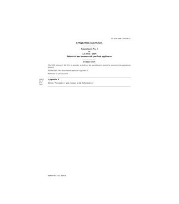 AS 3814-2009 AMDT 1                        [ Available Superseded ]