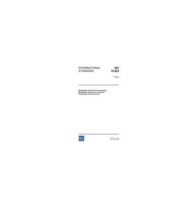 IEC 61925 Ed. 1.0 en:2005