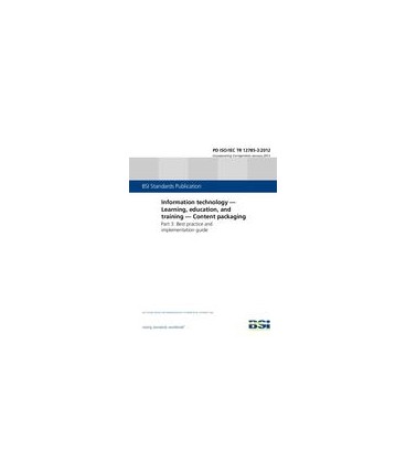 BS PD ISO/IEC TR 12785-3:2012