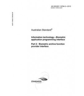 AS ISO/IEC 19784.2-2010