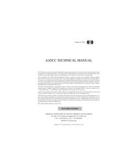 AATCC Technical Manual - 2018