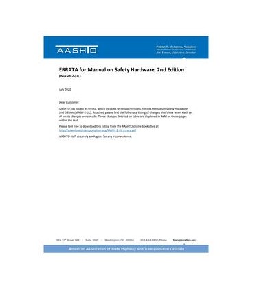 AASHTO MASH-2 Errata 2