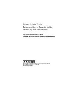AASHTO T 194-97 (2018)