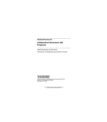 AASHTO R 44-07 (2018)