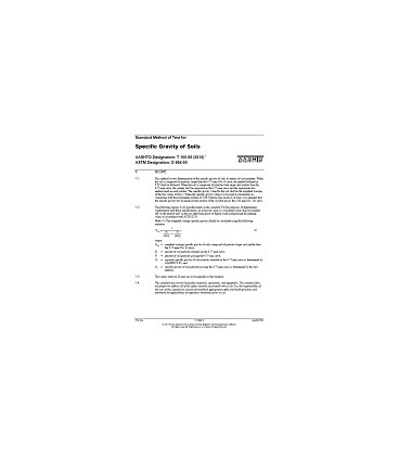AASHTO T 100-06 (2010)